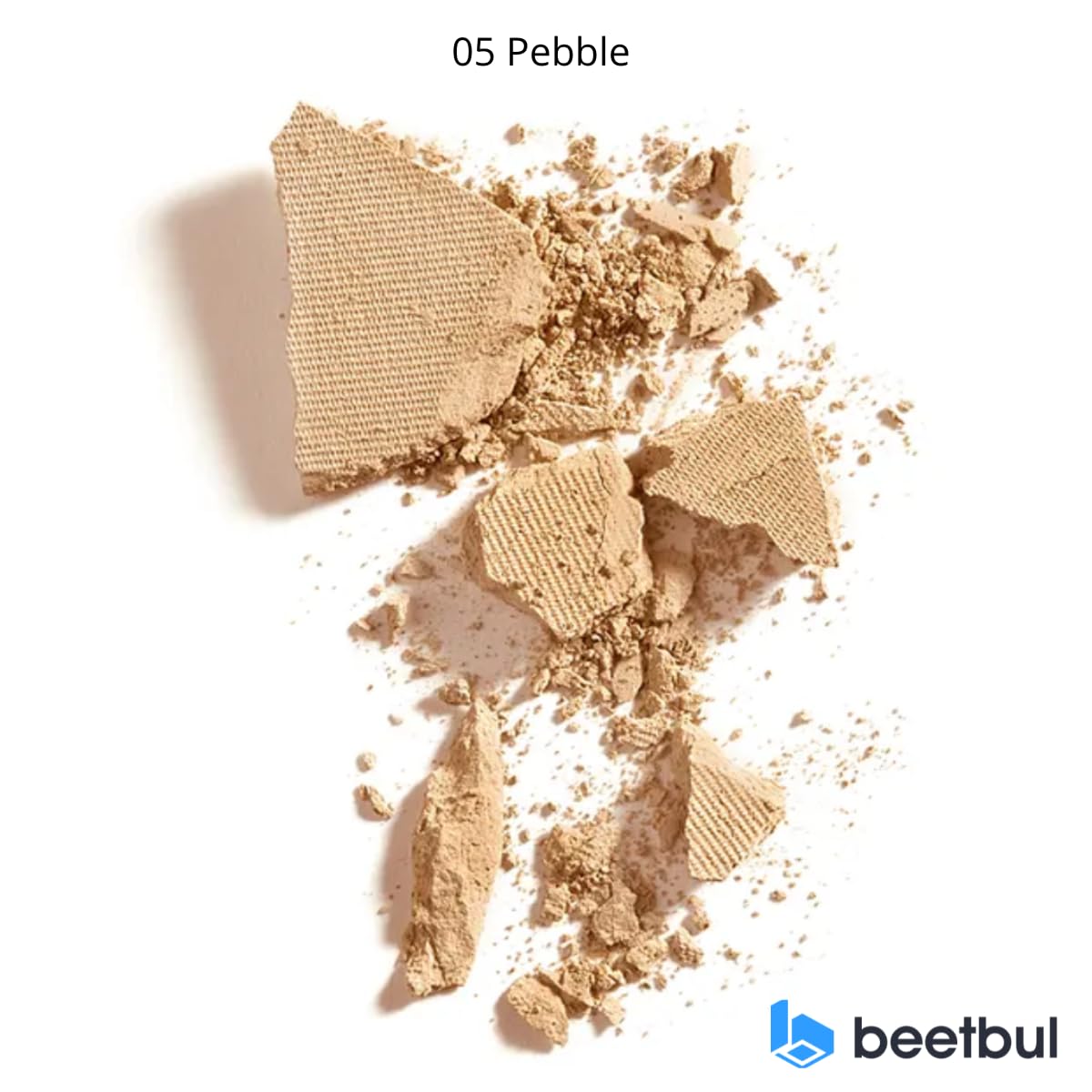 Kit de maquillaje y exfoliación – Polvo compacto Bissú + 1 Almohadilla de terciopelo mediano + 2 Almohadillas de dedos + 1 esponja exfoliante facial (05 Pebble)