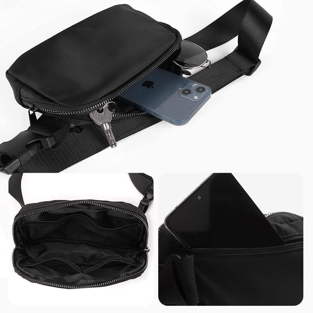 Cangurera Deportiva, Riñoneras Deportiva con Tela Impermeable de Amplia Capacidad, Bolsas de Crossbody Cinturón de Viaje de Seguridad para Pasaporte, Efectivo y Tarjetas,Cinturón Ajustable (Marrón)