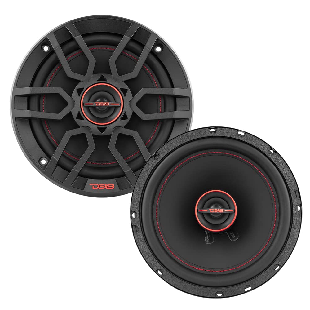 DS18 Dos TWETEERS DE CÚPULA Mylar Gen-X6.5 Altavoz coaxial - 6.5", 3 vías, 165W MAX, 50W RMS, Cono de Papel Negro, 4 ohmios, claridad inigualable por Otros Altavoces