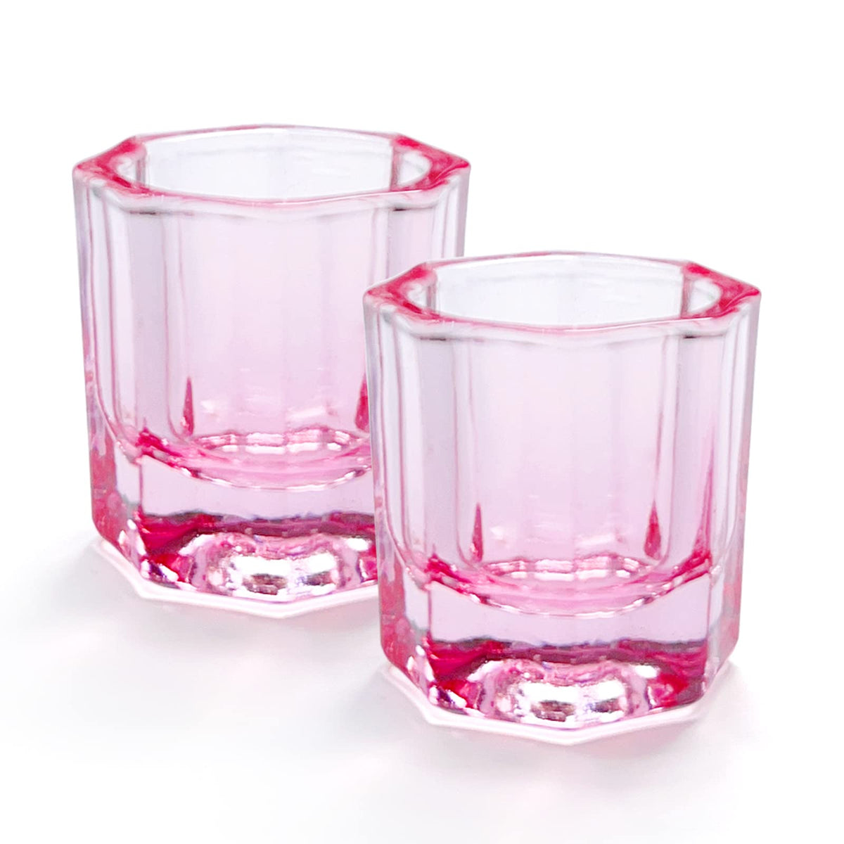 Vasos de Vidrio Honey Joy Rosa para Líquido Acrílico y Monómero