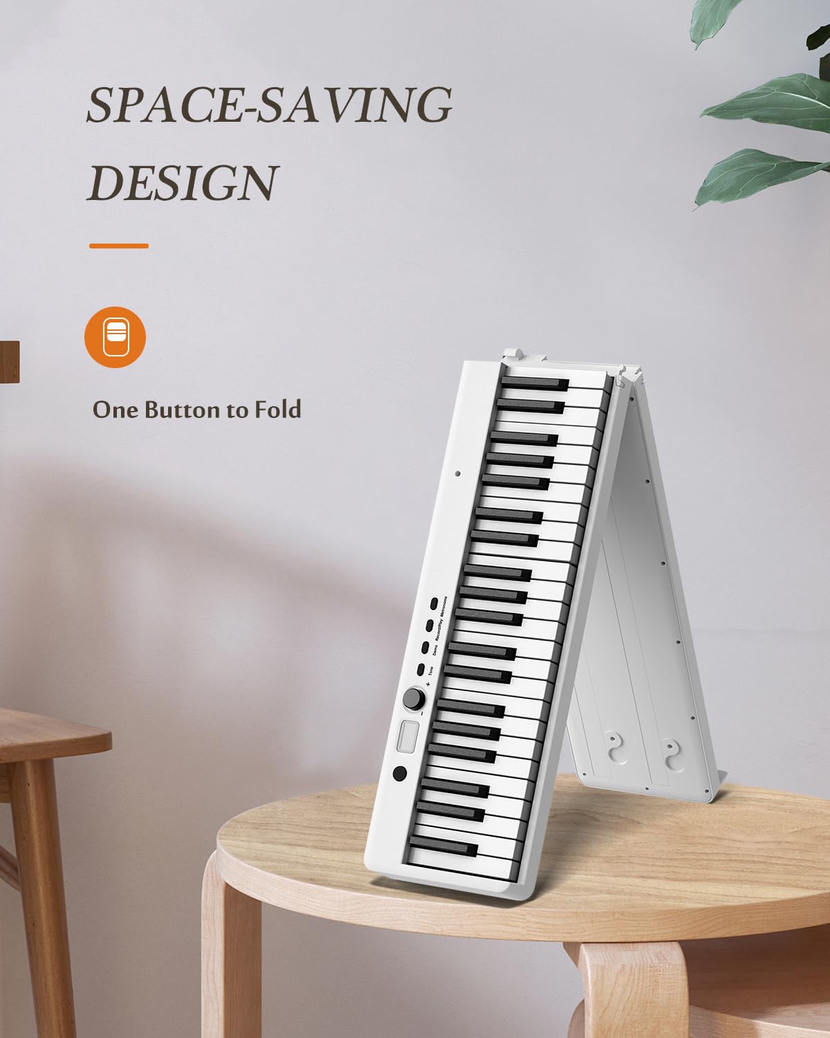 FingerBallet - Teclado de piano portátil con doble peso para piano digital de 88 teclas, tamaño completo, grano de madera, teclado de piano eléctrico con Bluetooth MIDI, adecuado para adultos, niños pequeños, niños