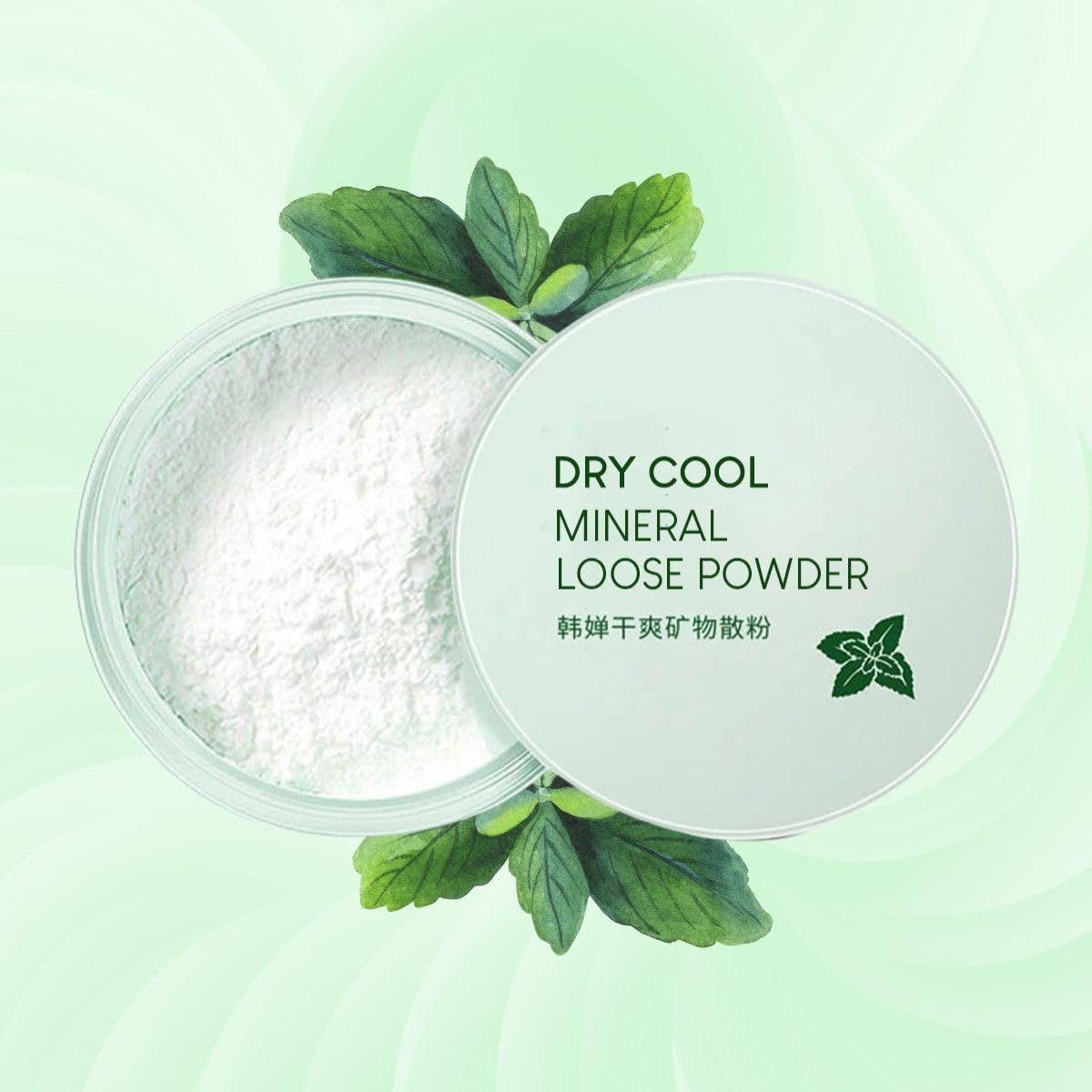 UNIVERSOENLÍNEA.COM | Polvo Mineral Suelto No-Sebum Control de Aceite con Extracto de Menta + Esponja Puff de Regalo | Fijador Ligero, Acabado Mate y Natural