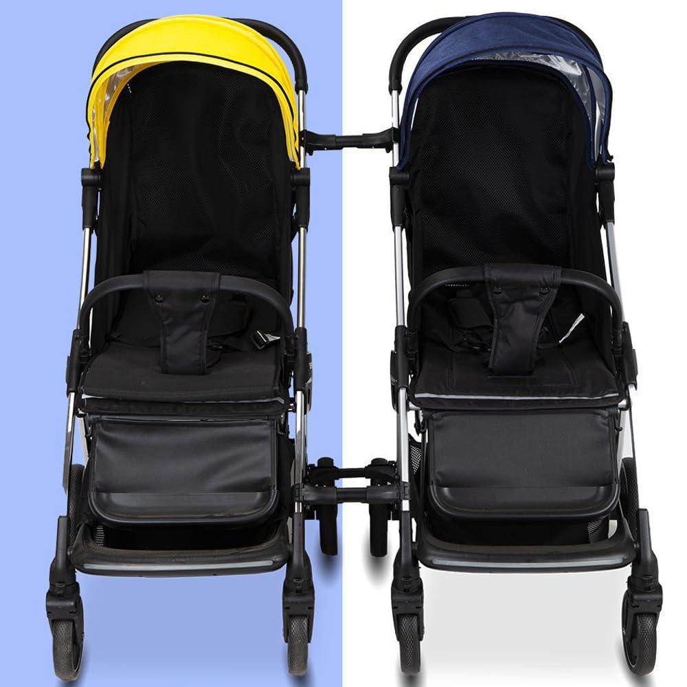 LimCryspp Conector Universal para Cochecitos Gemelares - Adaptador Práctico para Carriolas Dobles, Accesorio Esencial para Padres de Gemelos. Compatible con la Mayoría de Marcas, Fácil Instalación y Diseño Resistente (negro)