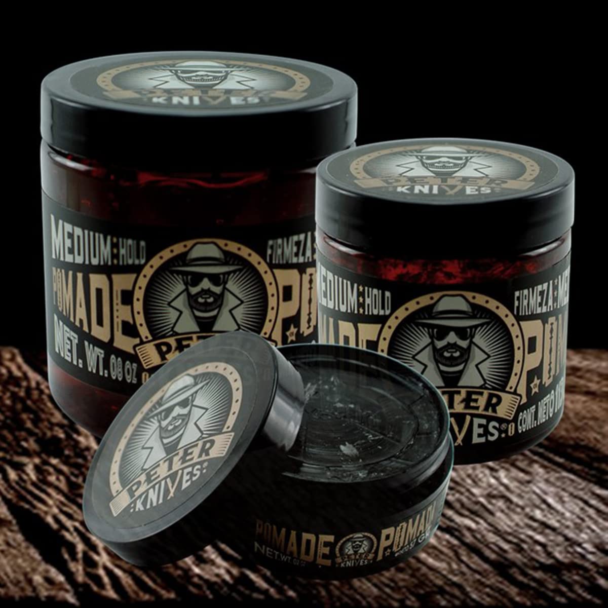 Peter Knives | Pomada Profesional anticaída para peinar cabello barba y bigote | 8 oz (227 gr)