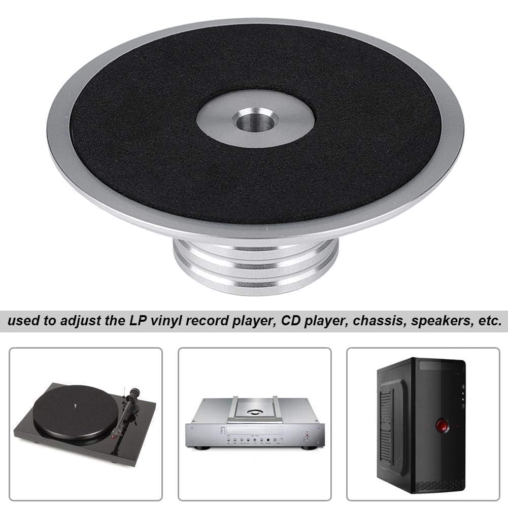 Record Weight Clamp LP Turntables Metal Disc Stabilizer for Player, CD Player, Chassis, Speakers Reolacemnet (Black)(Silver)