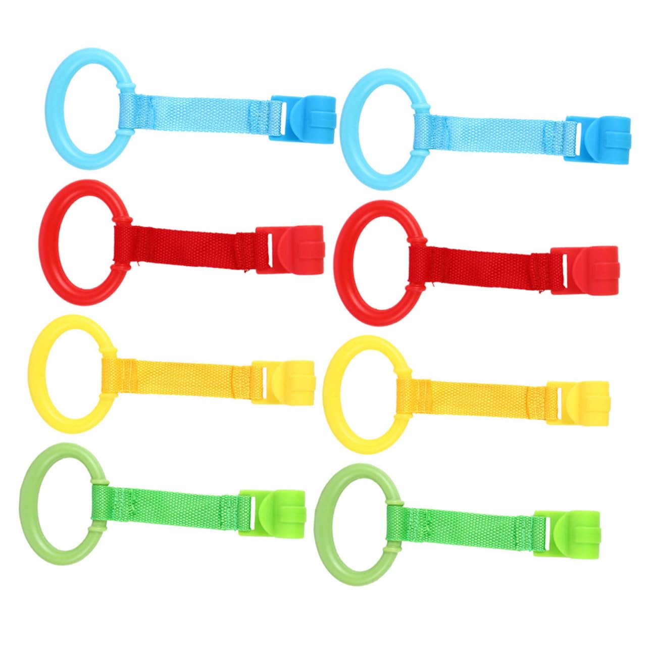 ifundom 8piezas Anillos De Tracción Para Bebés Anillos Colgantes Para Cuna Diseño Ergonómico Para Aprender Estar De De Tirar Infantiles Material Seguro Y Duradero Para Cuna Y Hogar