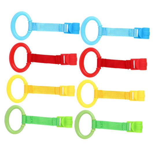 ifundom 8piezas Anillos De Tracción Para Bebés Anillos Colgantes Para Cuna Diseño Ergonómico Para Aprender Estar De De Tirar Infantiles Material Seguro Y Duradero Para Cuna Y Hogar