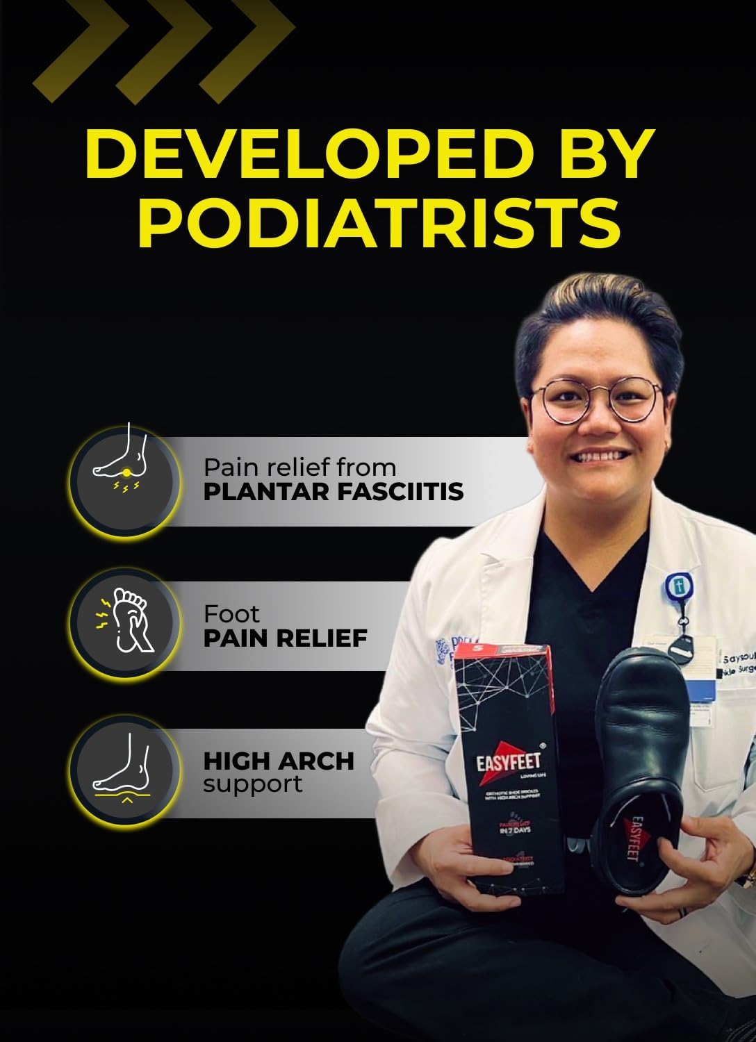 Plantillas Ortopédicas para Fascitis Plantar de Hombre y Mujer para Pie Plano