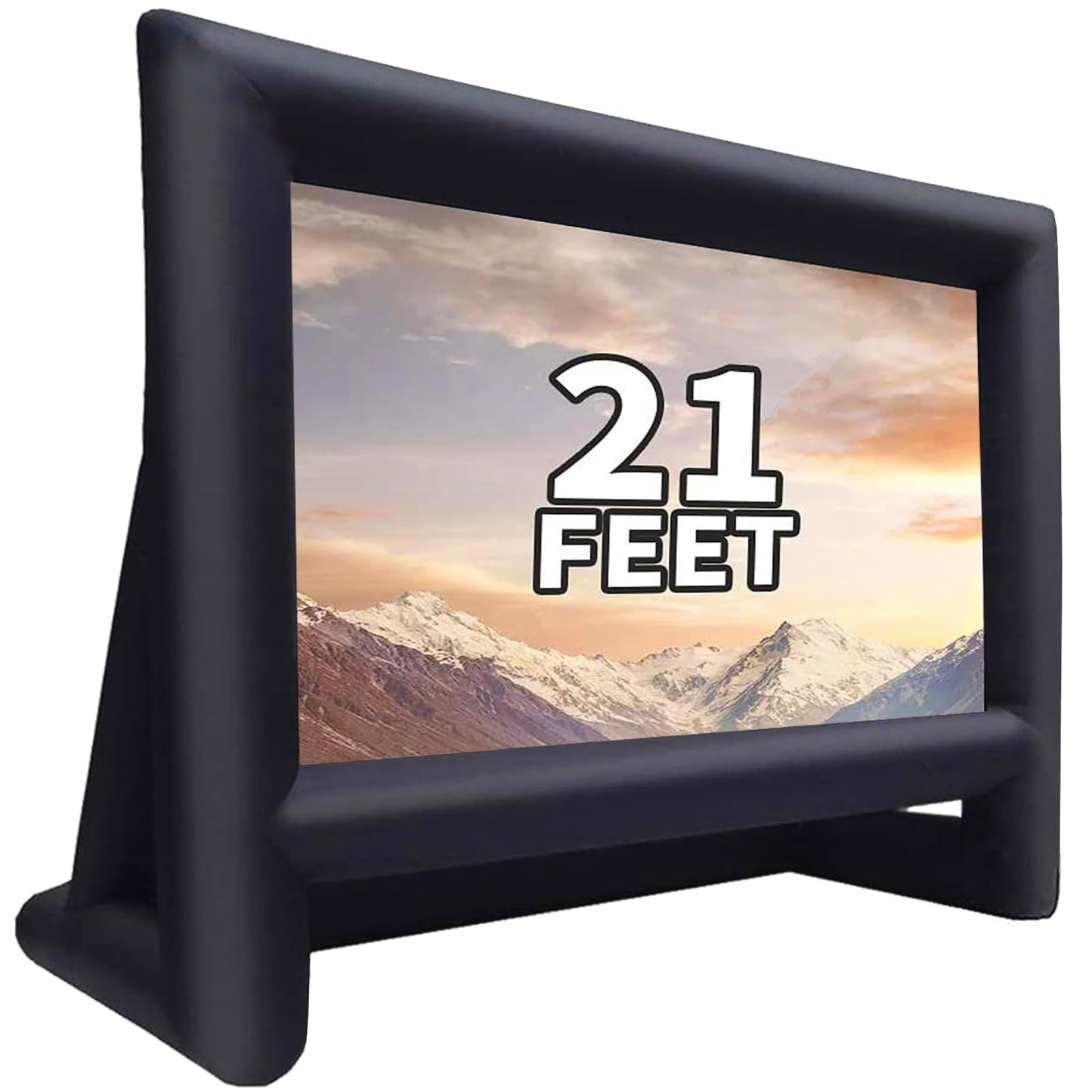 GYUEM Proyector Inflable para Exteriores de 21 pies, Pantalla de Cine, Pantalla Inflable para TV y películas con soplador, Pantalla de proyección portátil, Soporte para proyección Frontal y Trasera