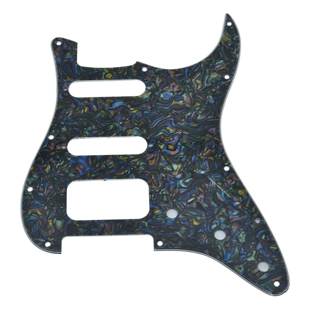 Dopro Golpeador de guitarra Strat HSS de 11 agujeros, 3 puntadas, Humbucking para American FD Stratocaster Perla de abulón