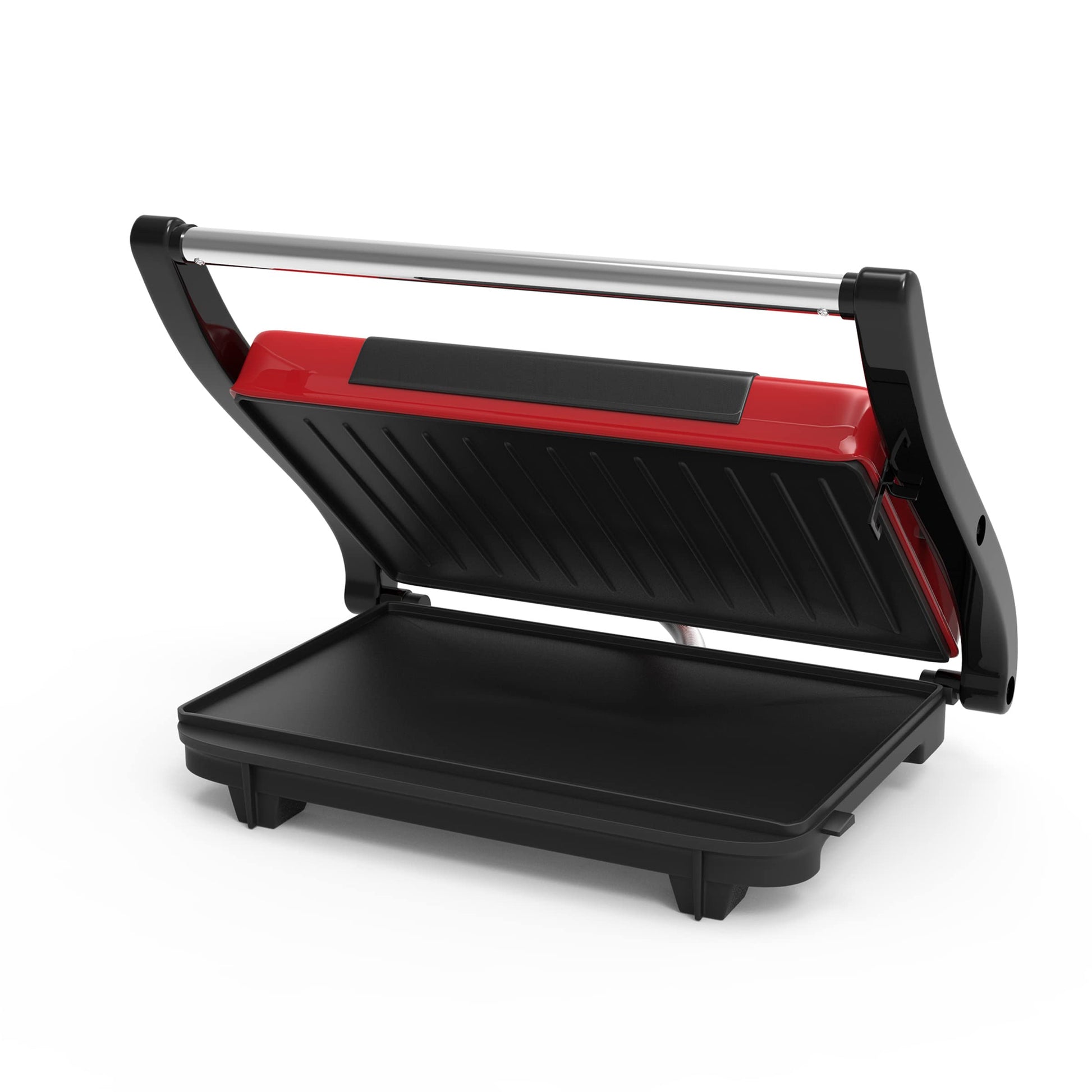 Chef Buddy 82-SW100 Non-Stick Grill and Panini Press, Red