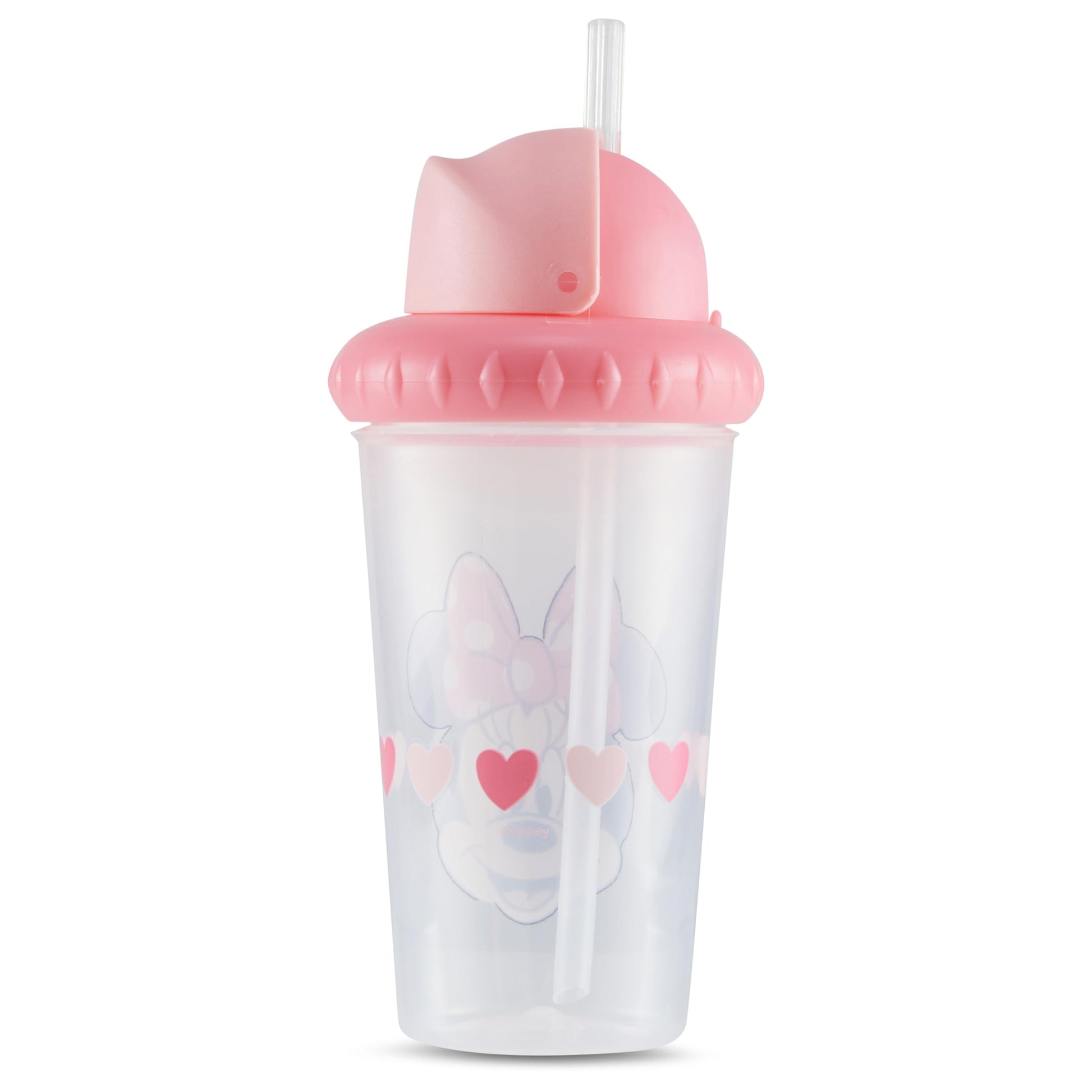 Disney - Vasos para sorbos para niños y niñas, paquete de dos tazas para sorber de 10 onzas, con popote y tapa, botella de agua de viaje duradera a prueba de fugas para niños pequeños