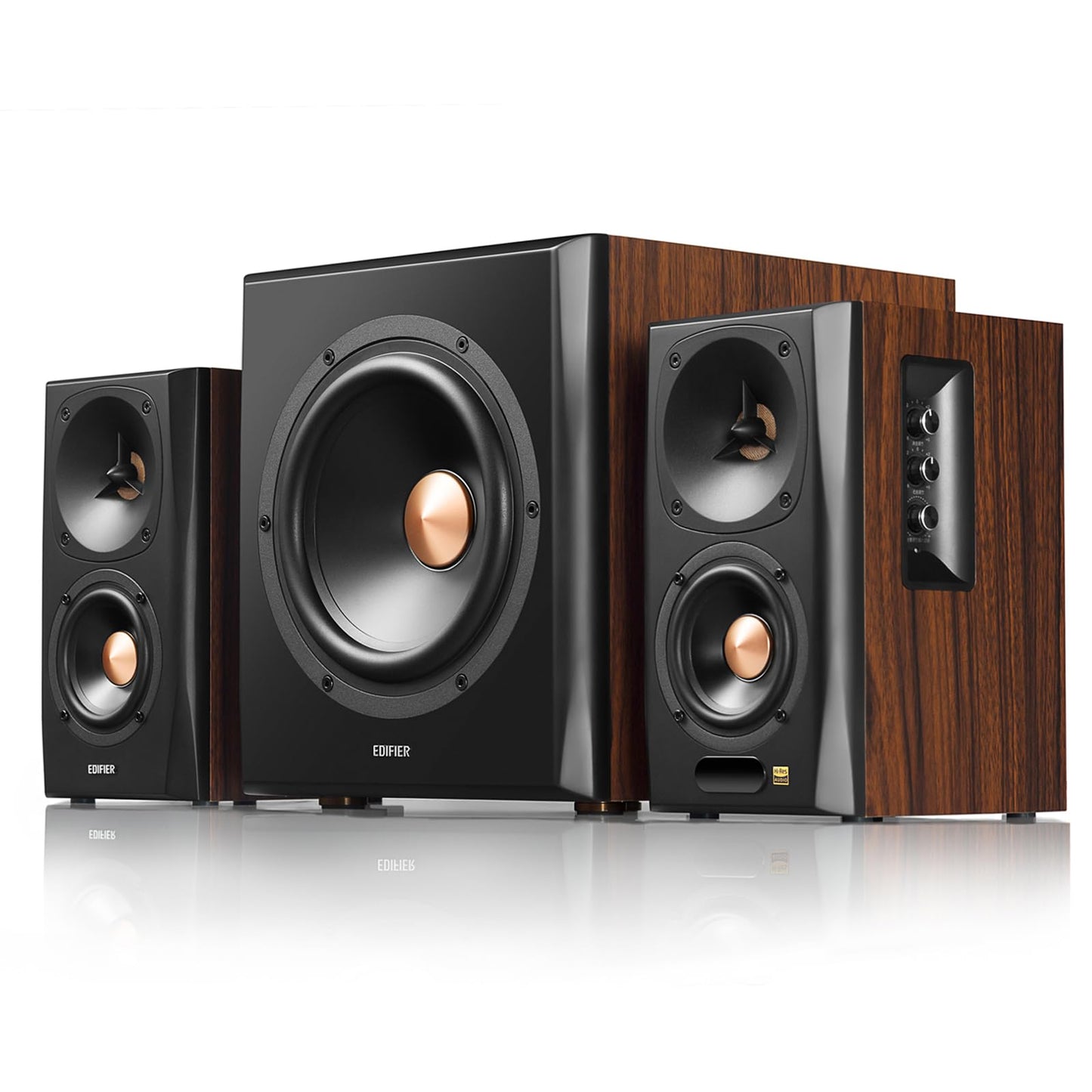 Edifier S360DB - Altavoz Bluetooth para estantería con subwoofer, Altavoces inalámbricos con Salida RMS de 155 W, Sistema de Audio Premium 2.1 para Salas de Juegos, Sala de Estar y guaridas