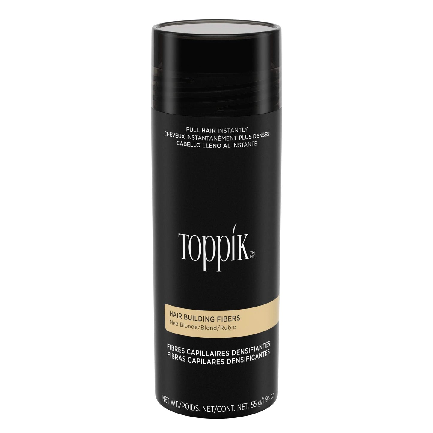 TOPPIK Hair Building Fibers, Medium Blonde, 1.94 oz.