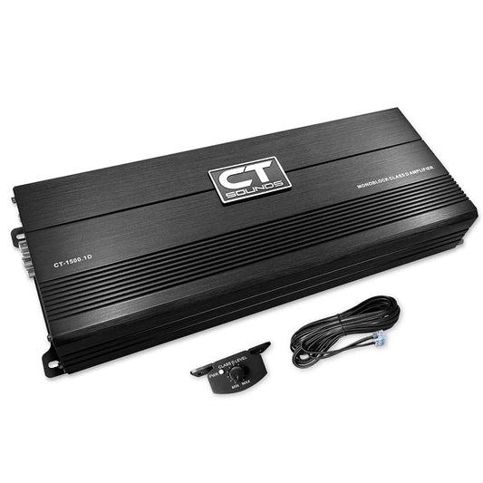 CT Sounds CT-1500.1D - Amplificador monobloque de audio para coche, 1500 vatios RMS