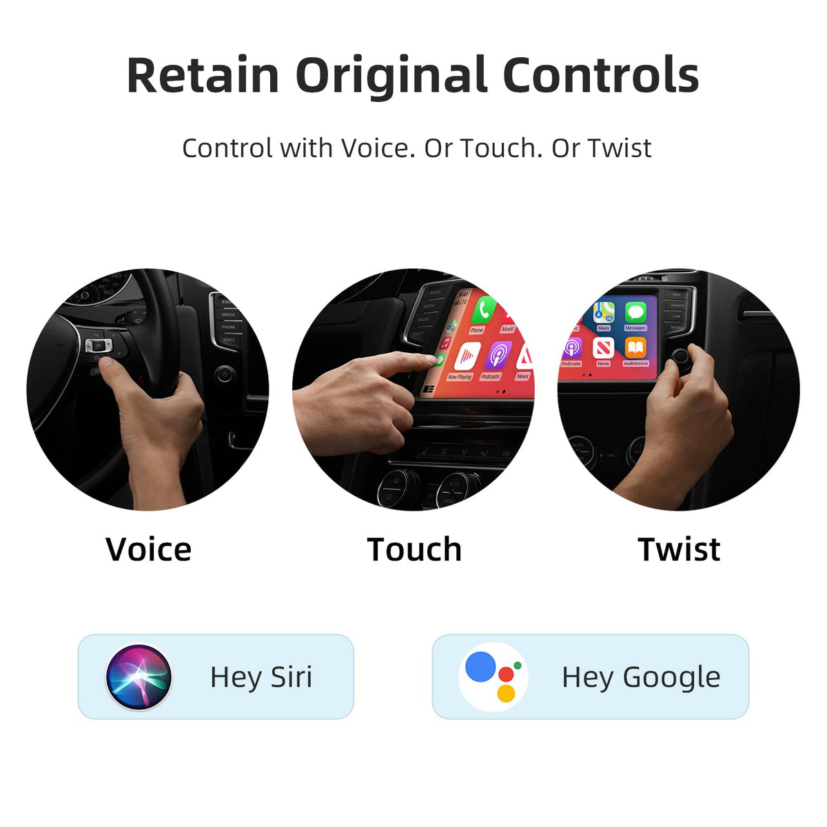 Adaptador Automático Inalámbrico ANYFAR C5 CarPlay y Android 2 en 1