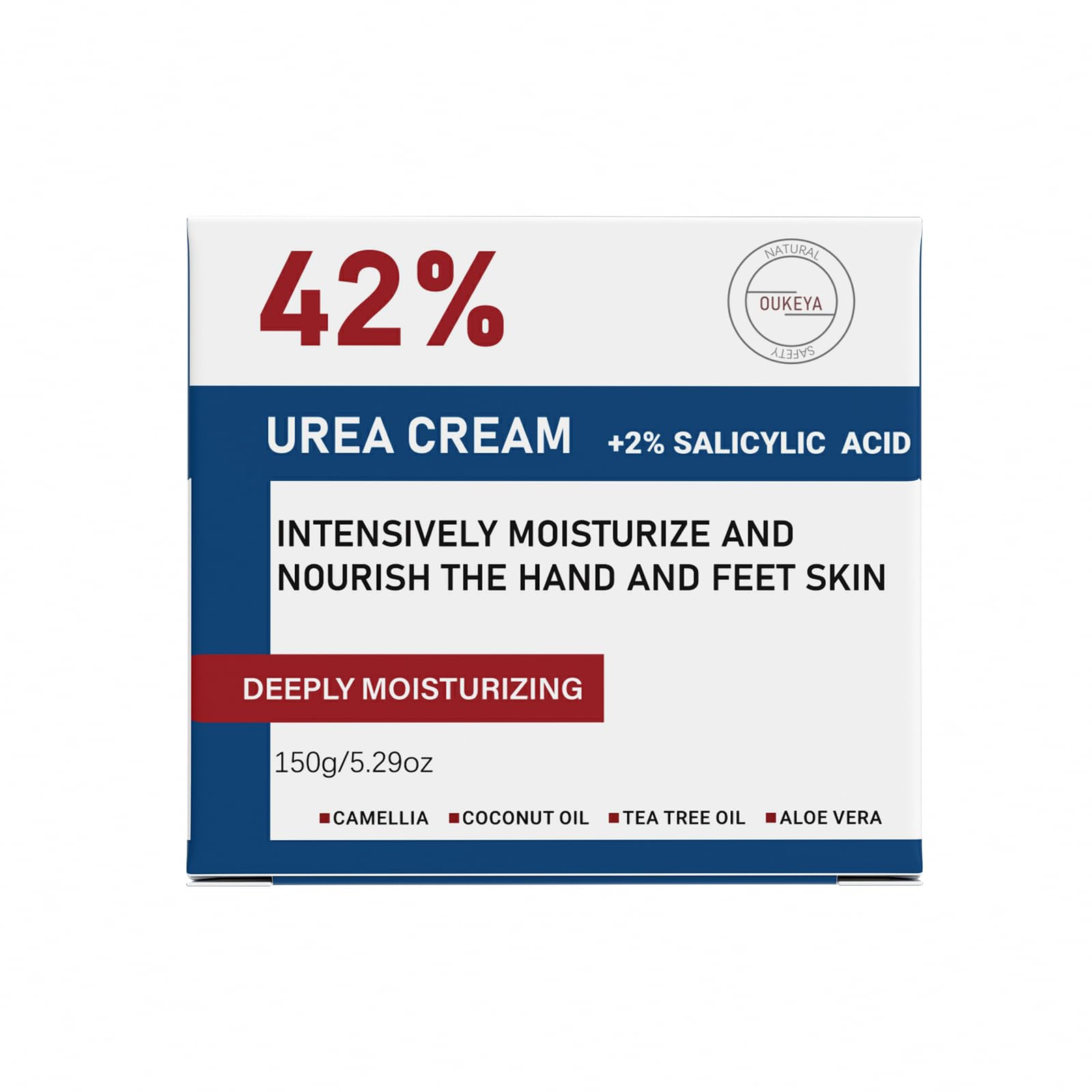 Crema de Urea al 42% más Ácido Salicílico al 2% para el Tratamiento de Reparación de Pies, Talones, Rodillas, Codos y Manos Secos y Agrietados. Hidrata y Elimina Callos, Durezas, Piel Muerta y Suaviza las Uñas de los Pies.