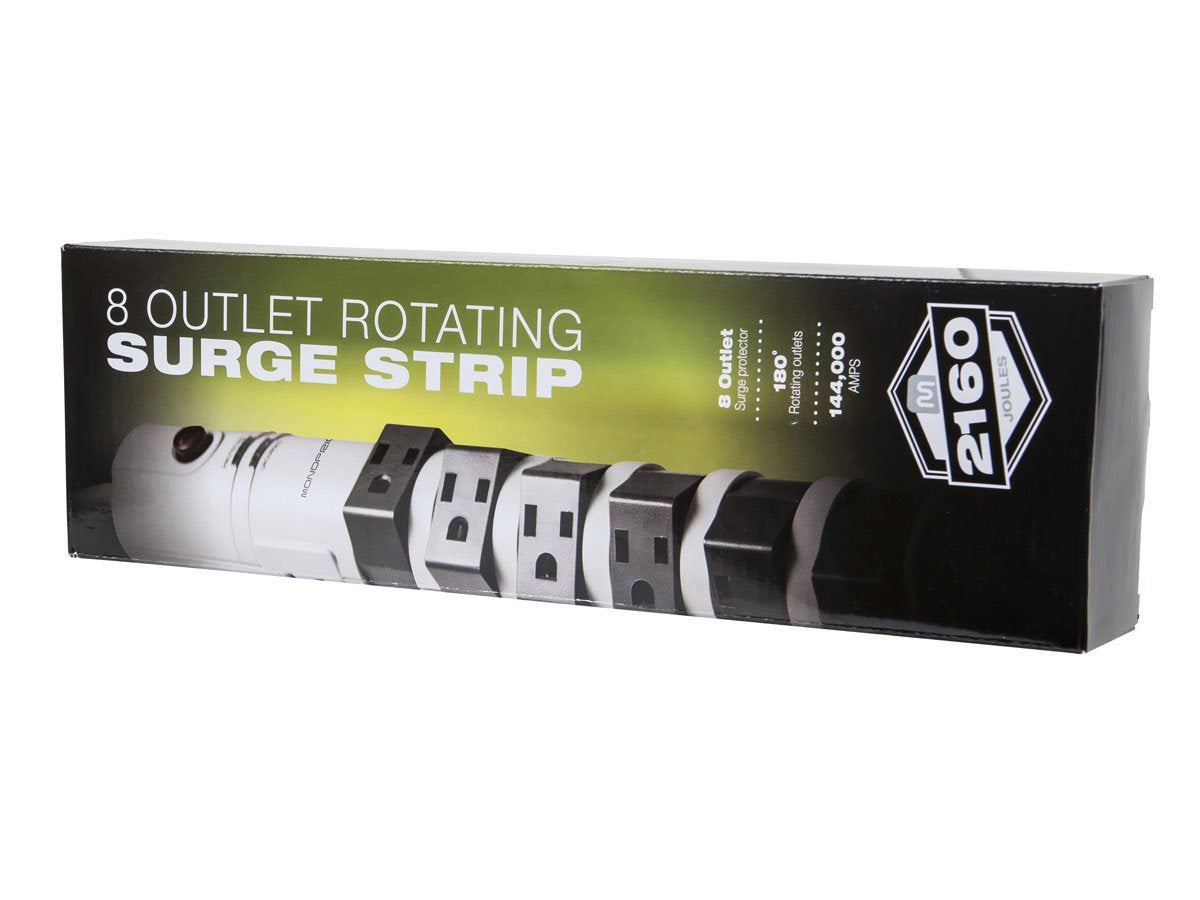 Regleta de Sobrecarga Monoprice Gris con 8 Tomas y Luz Indicadora de Protección