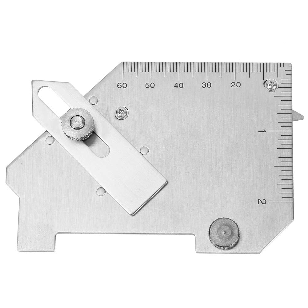 Medidor de Filete de Soldadura MG-8 Bridge CAM Acero Inoxidable Imperial Metric con Caja para Medición de Soldadura