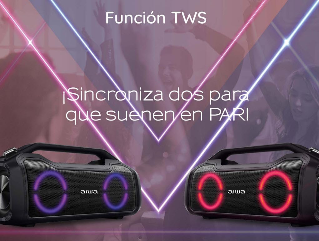 Aiwa Bocina Aws700bt Portátil Bluetooth TWS Impermeable