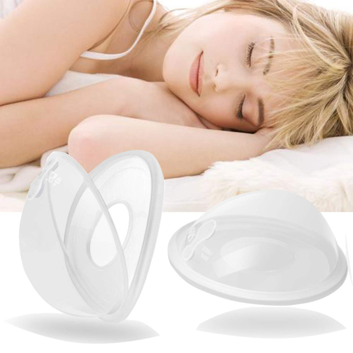 Upgrade Version Breast Shells Nipple Shield with Anti-Flow Stopper Therapy Comfort for Sore Leaking Breast aFeeding Nursing Mother BPA Free Food Grade Silicon Breastmilk Saving (1 box of 2 shells)