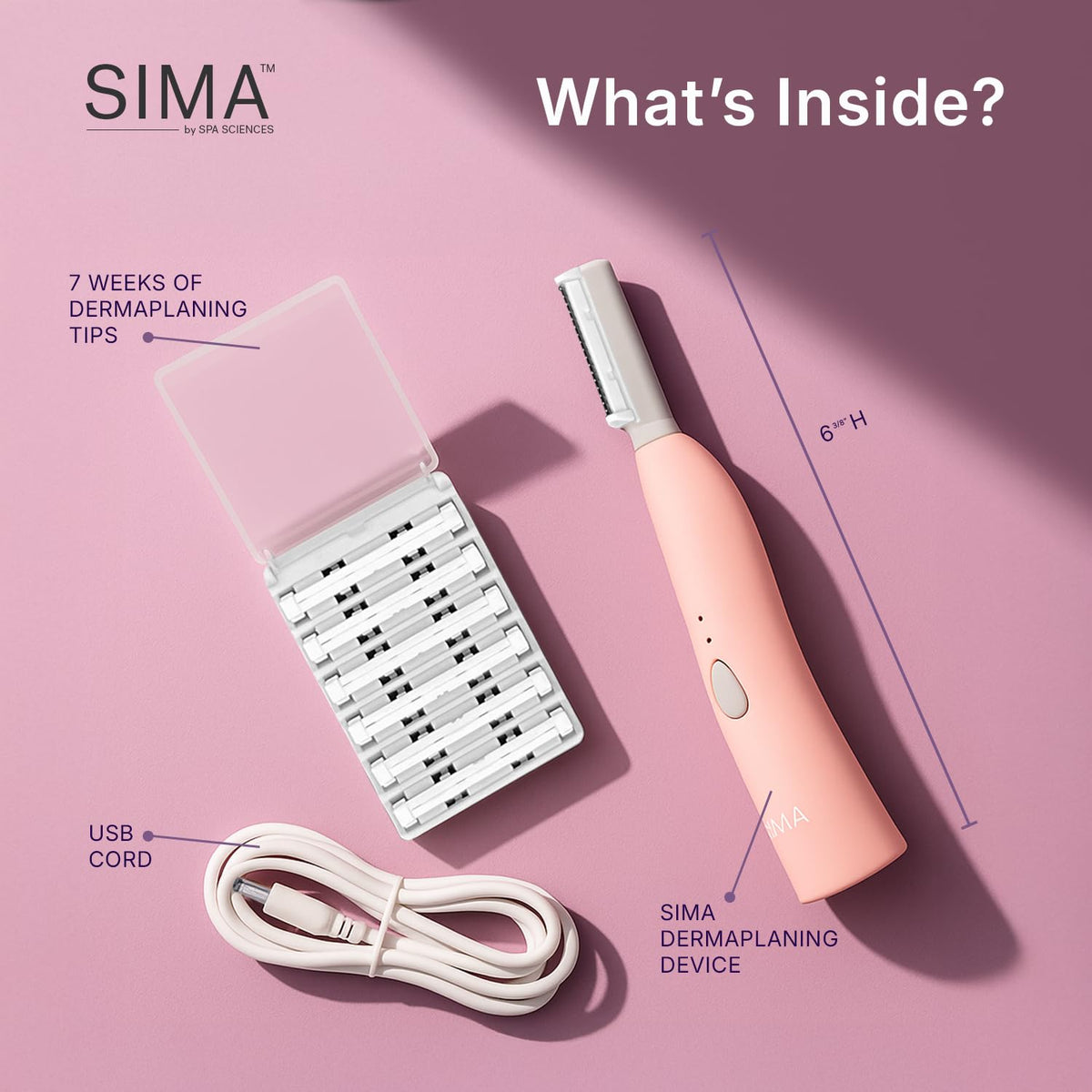 SPA SCIENCES - Maquinilla de afeitar patentada Dermaplane para mujer