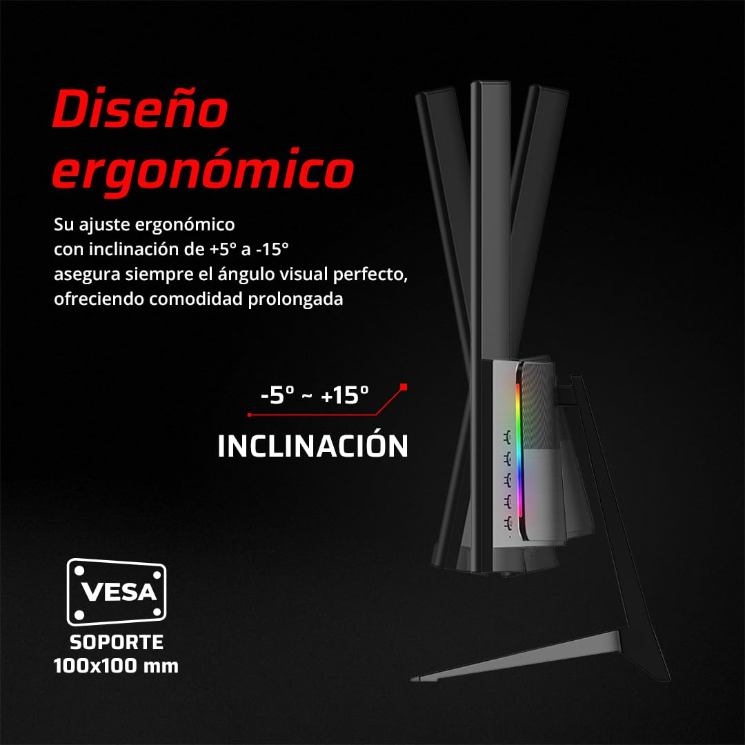 Balam Rush Andromeda Monitor Gamer Curvo MAG27Y, 27 Pulgadas, FHD, 180Hz, 1ms, VA, Pantalla Curva R1800, F-Sync, G-Sync, Flicker-Free, HDMI 2.1, DisplayPort 1.4 (Blanco)