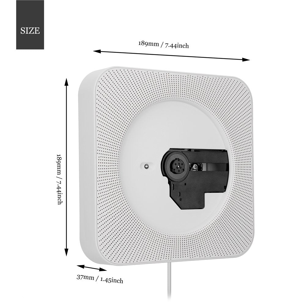 Reproductor De CD Portátil con Control Remoto e Interfaz USB Mp3 Radio FM Altavoz HiFi