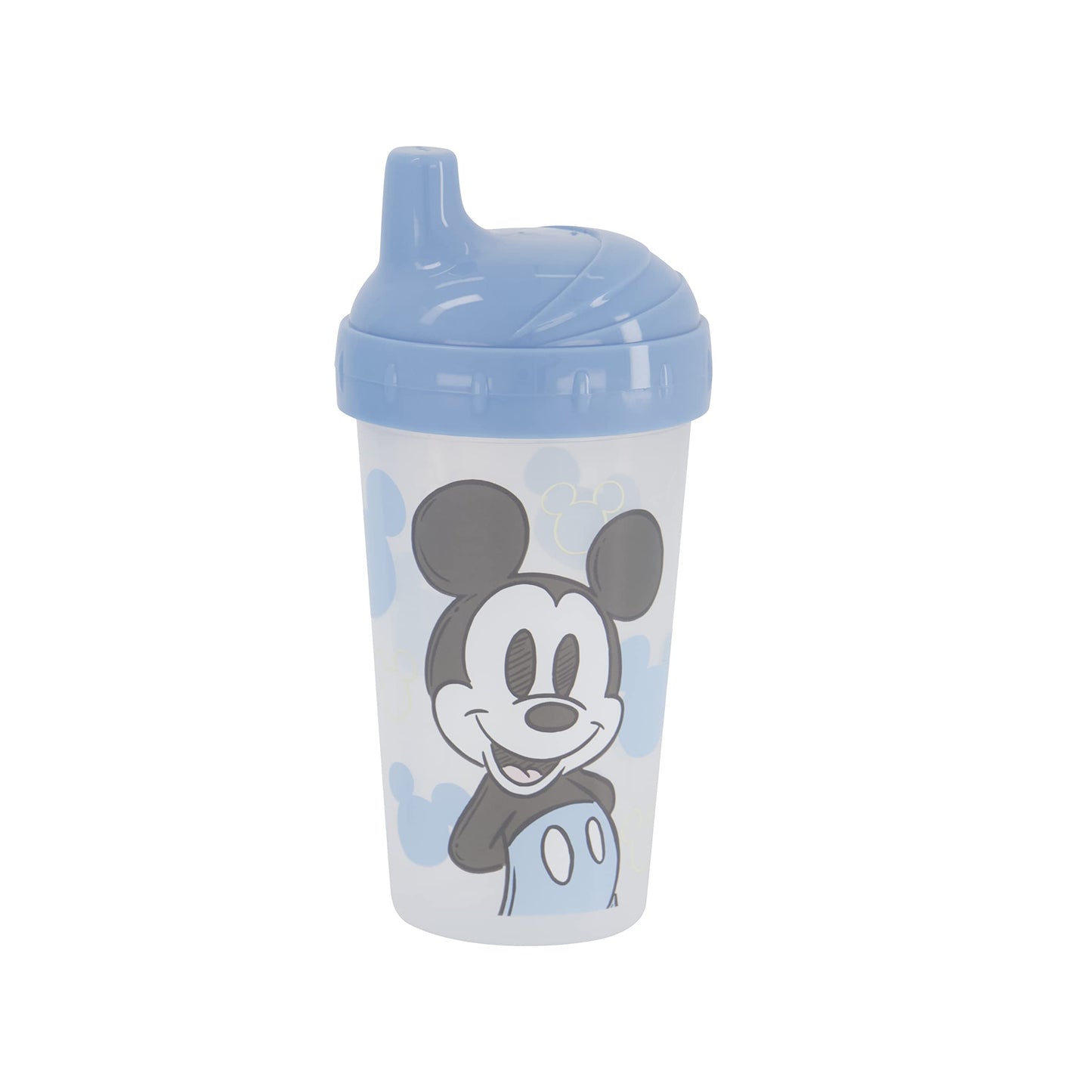 Toddler Sippy Cups for Boys | 10 Ounce Mickey Mouse Sippy Cup Pack of Two with Straw and Lid | Durable Blue Leak Proof Travel Water Bottle for Toddlers