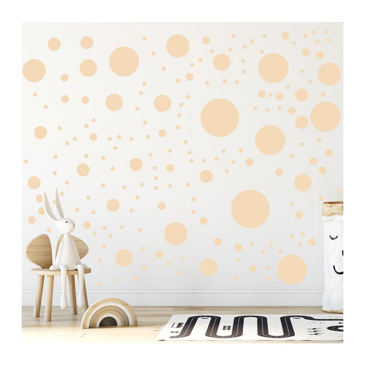 Calcomanías Adhesivas StickerDeen Vinilo Removibles Surtidas Lunares Circulares para Pared Ideal para Recámara de Niños y Sala de Estar