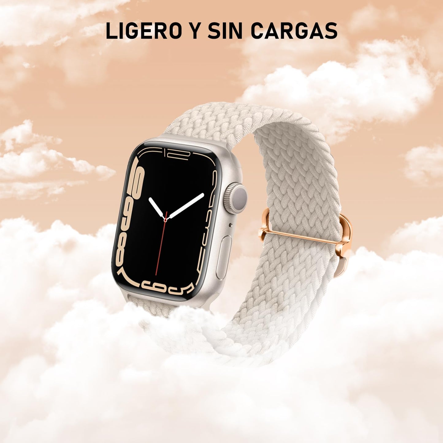 Correa Trenzada Elástica Compatible con Apple Watch Multicolor Set de 4 Piezas