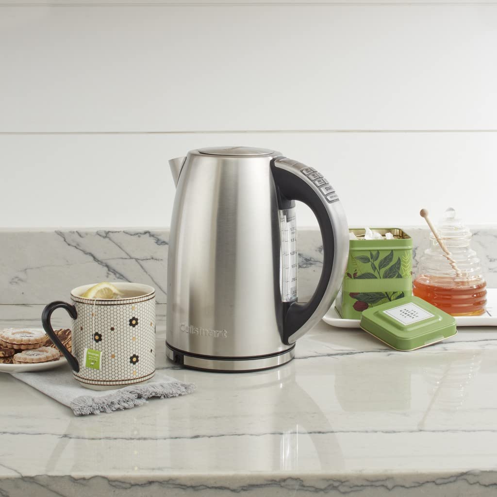 Cuisinart CPK-17 PerfecTemp Tetera eléctrica inalámbrica de acero inoxidable de 1.7 litros