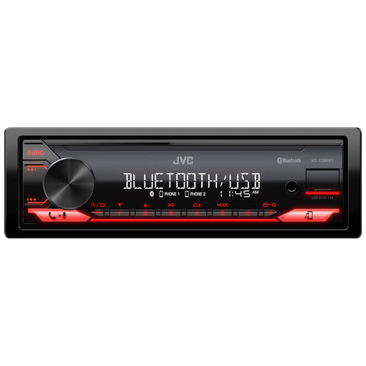 Estéreo de Coche JVC Negro Bluetooth con Puerto USB y LCD de Alto Contraste