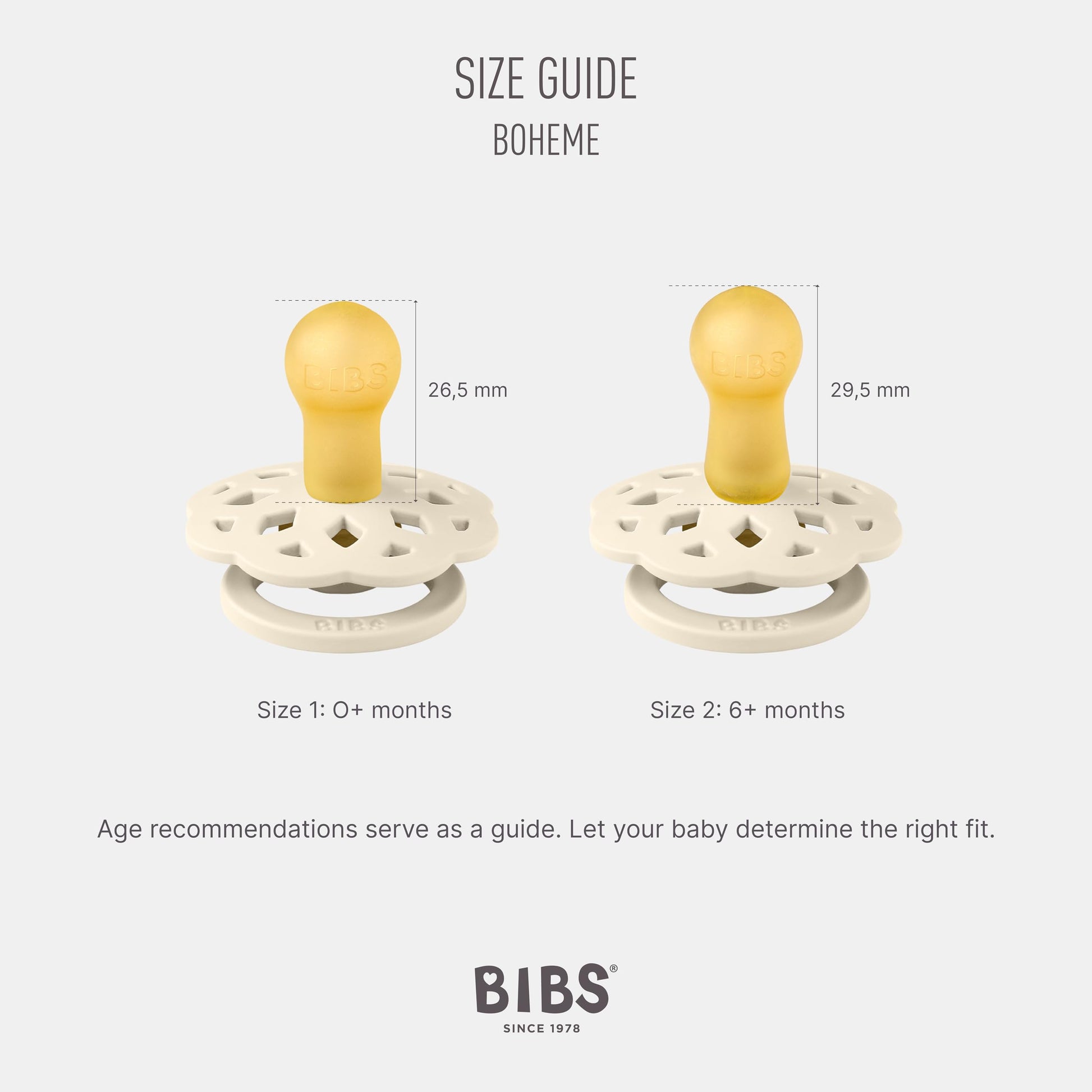 BIBS Boheme chupetes de 2 piezas Libre de BPA., Tetina simétrica. Látex de caucho natural,. Talla 1 (0-6 meses) Baby Blue/Island Sea