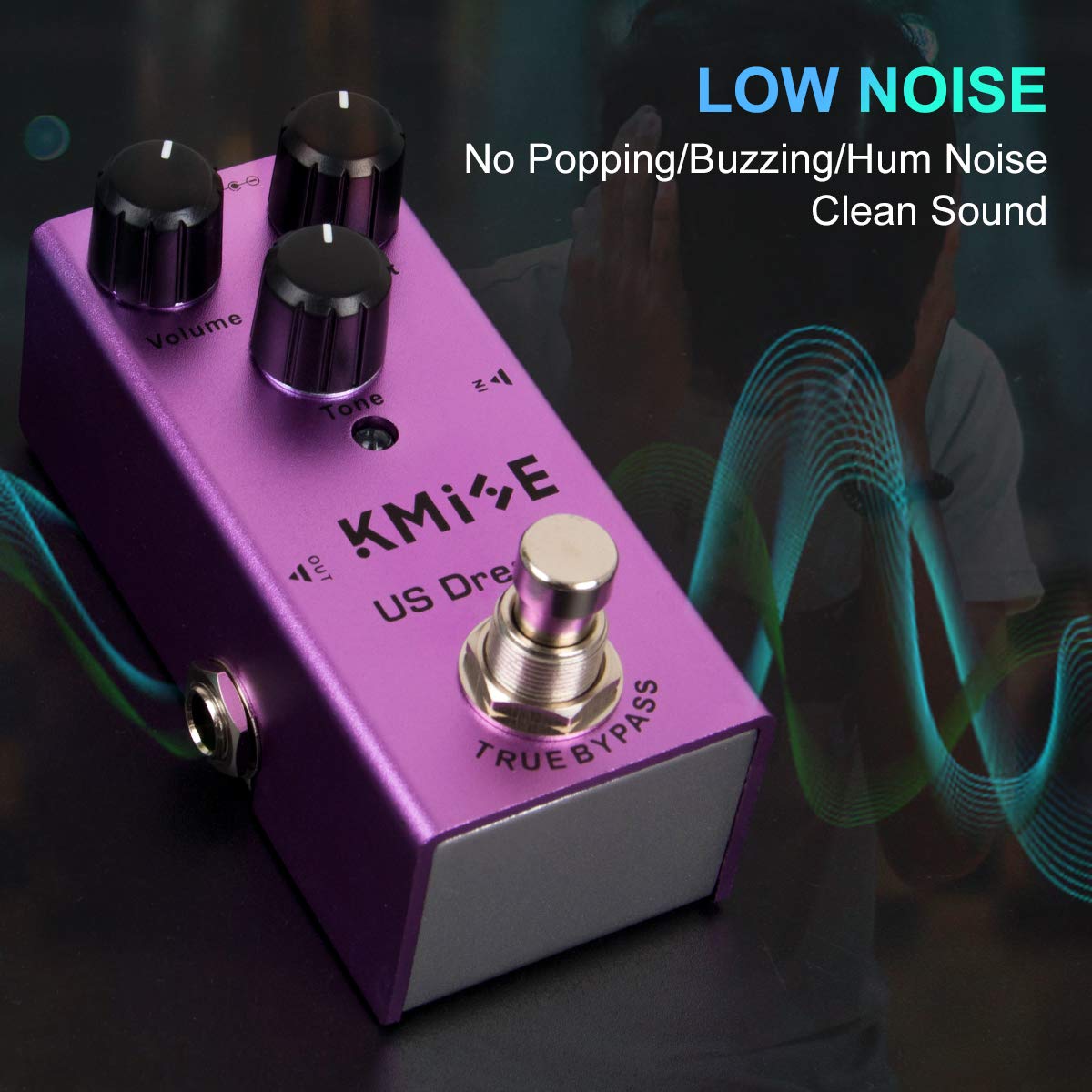 lotmusic Pedal de efectos de guitarra eléctrica Mini tipo único DC 9V True Bypass (US Dream)