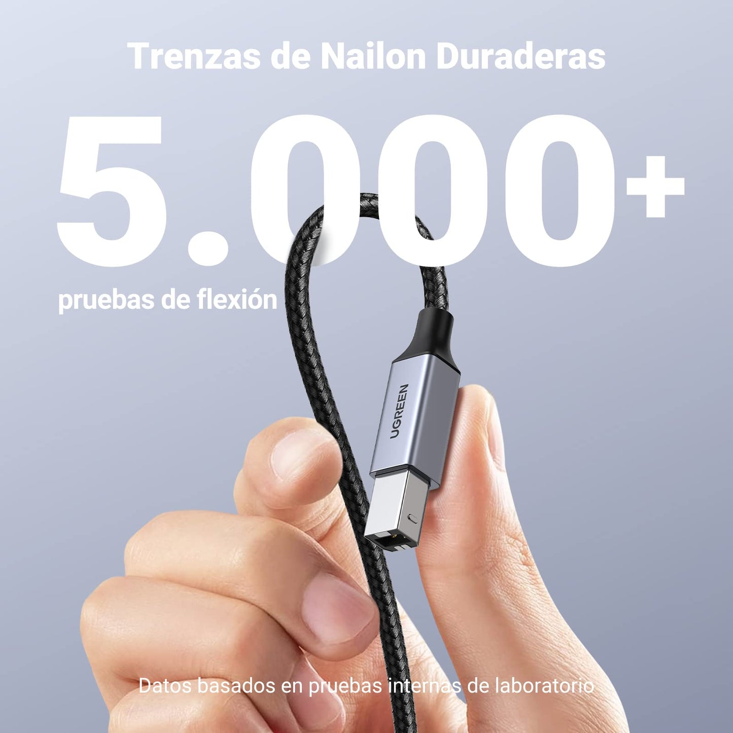 Cable de Impresora UGREEN Gris USB C a USB Tipo B 2.0 para HP Epson 2 Metro