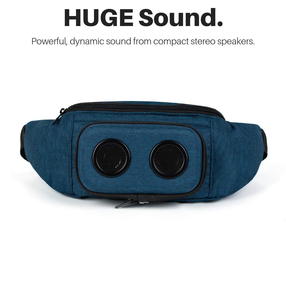 Riñonera Bluetooth con Altavoces de Edición 2018 Azul para Fiestas y Festivales