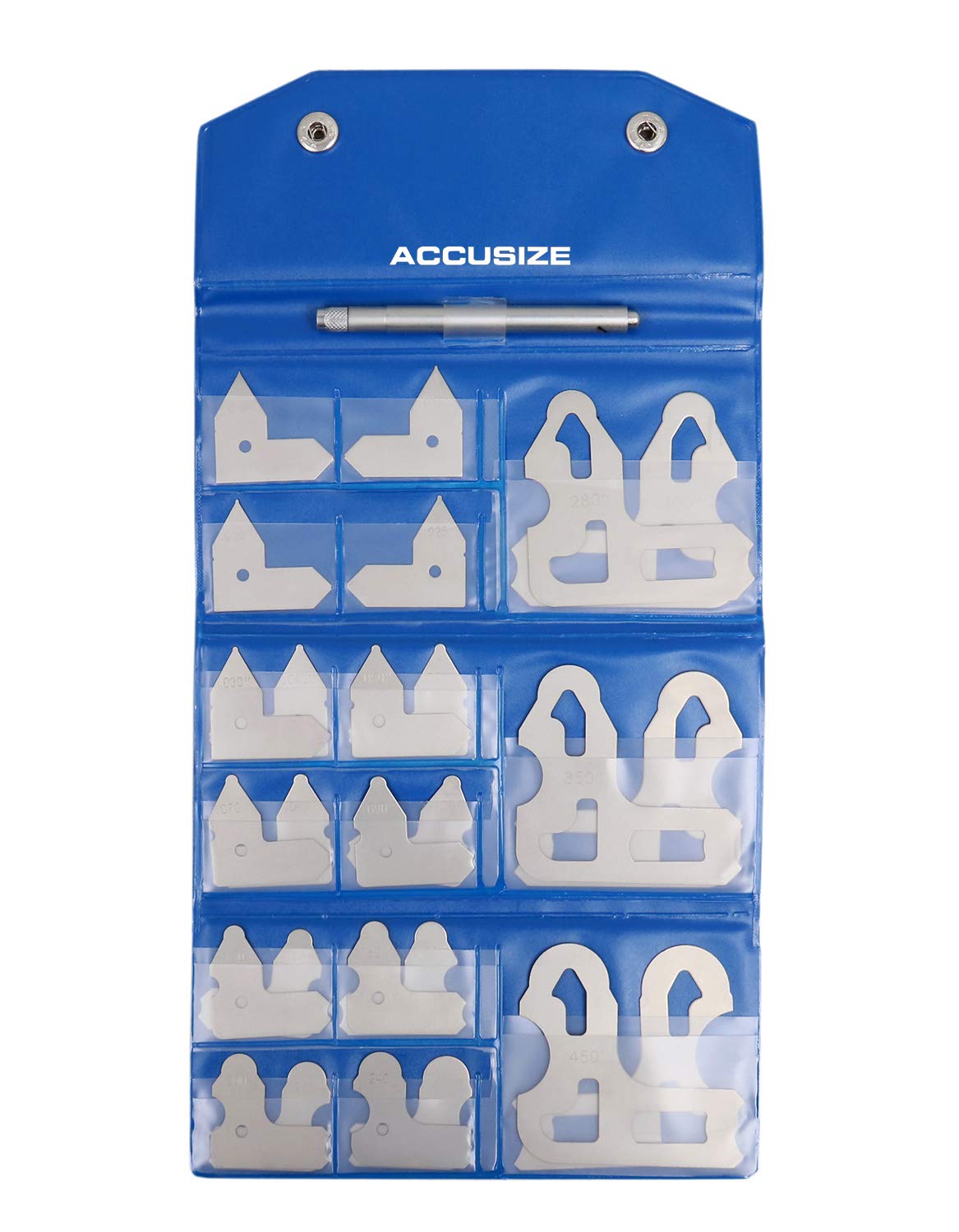 Accusize - 0.010" - 0.500" Juego de 26 Gages para Radios, #EG02-5025