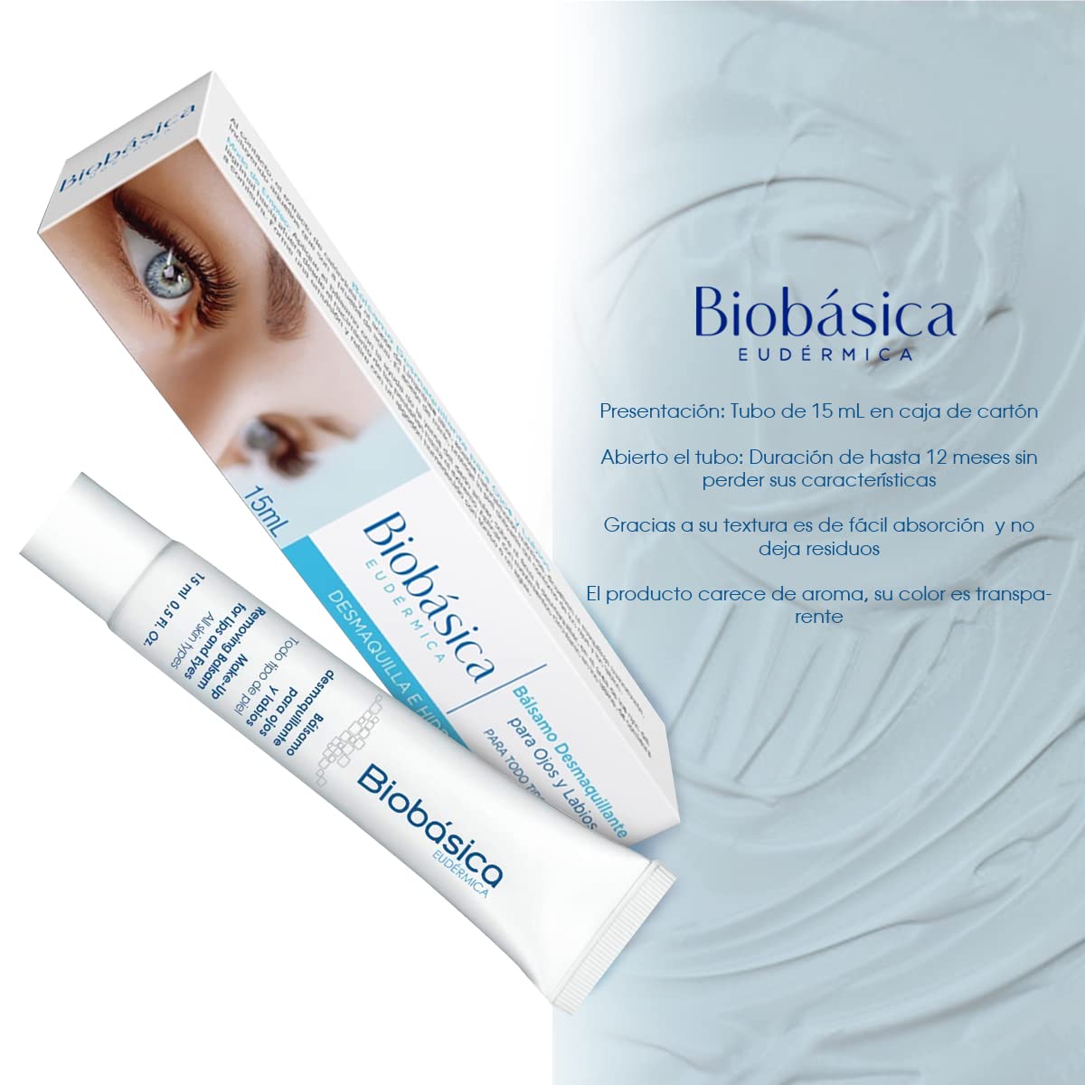 Bálsamo desmaquillante para ojos y labios | limpiador | protector | tonificante | hidratante.