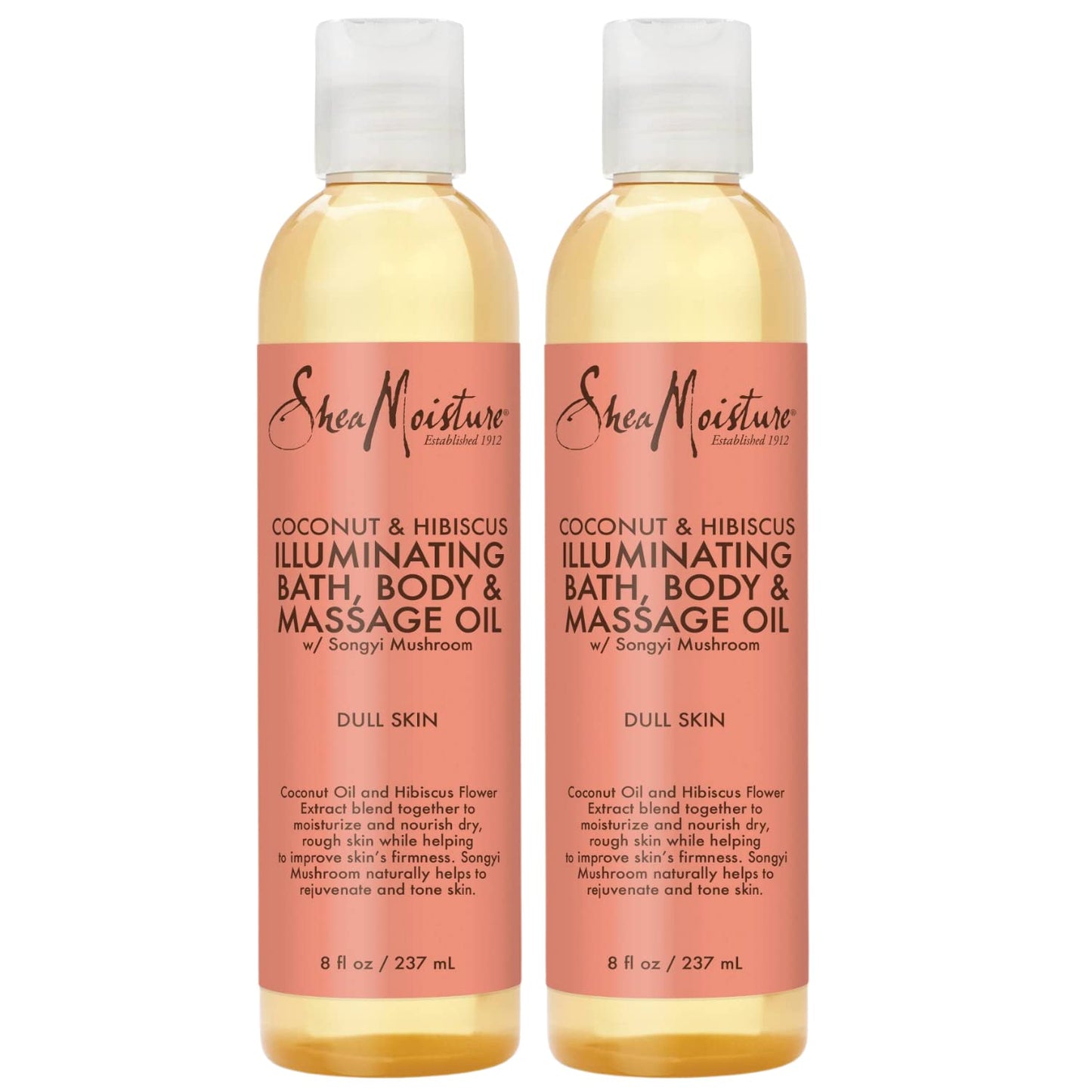 Shea Moisture Coconut & Hibiscus Bath Body & Massage Oil 8 fl oz