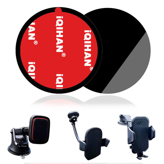 Disco de montaje calcomanía para tablero de instrumentos para montaje de teléfono con ventosa, disco calcomanía resistente al calor para soporte de teléfono celular de coche, 2 unidades de 73 mm (2.87
