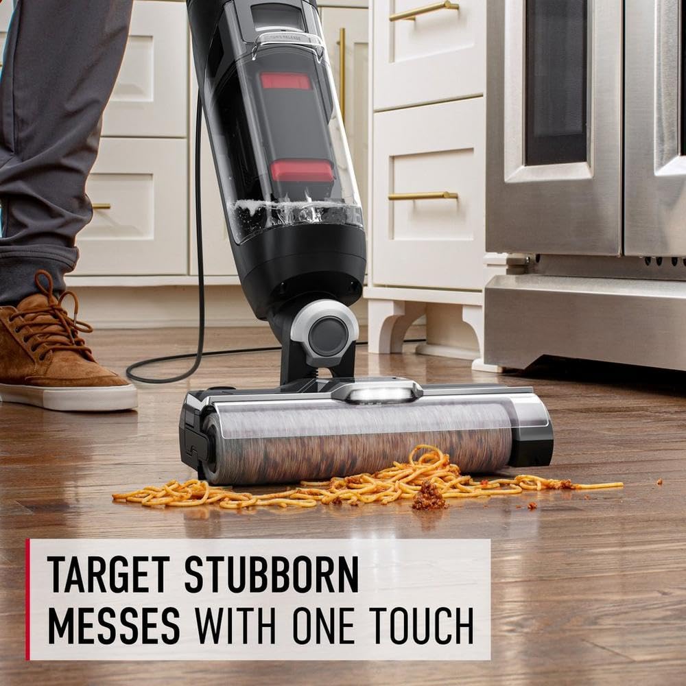 Hoover Streamline - Máquina limpiadora de Suelos Duros con Cable, máquina de Limpieza de Suelos en seco y húmedo, Sistema de autolimpieza, Ideal para Madera Dura, Vinilo de Lujo, Azulejos y más