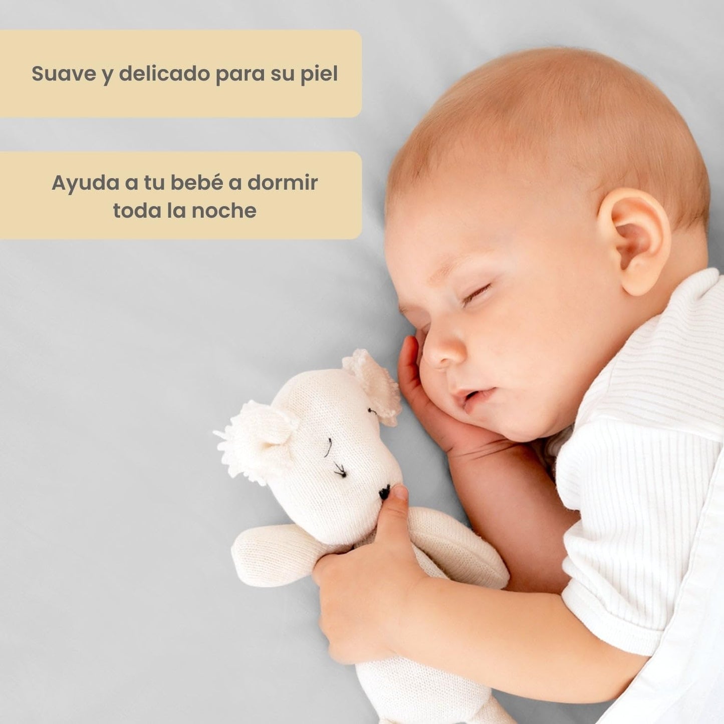 Wishes by Nap Juego de Sábanas de para Cuna Viajera ó Cuna Corral, 74x110cm, Bebé - 3 Piezas - Suaves Gris
