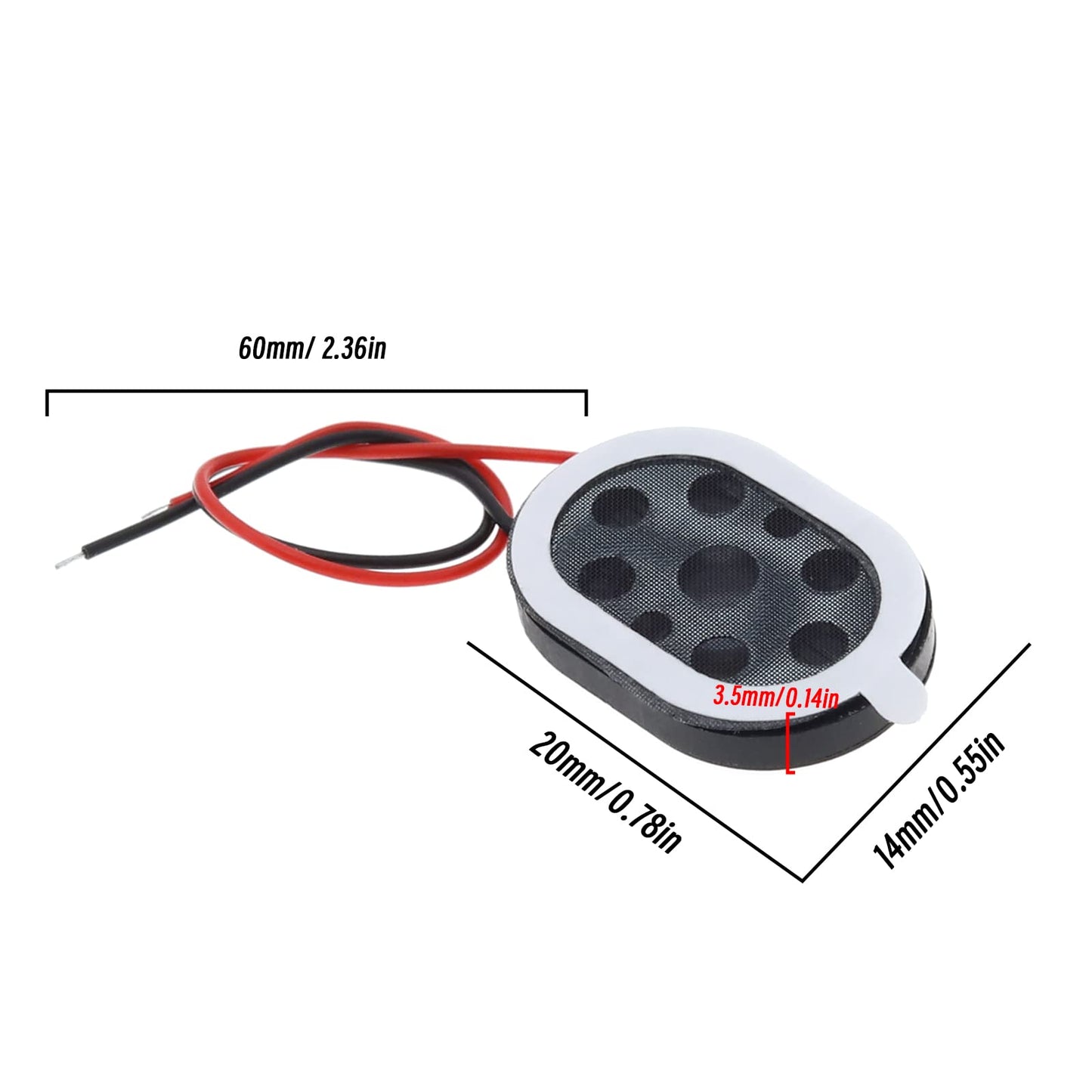 10 altavoces magnéticos de repuesto de 8 ohmios, 1 W, mini altavoces de metal, mini altavoces magnéticos de repuesto de 20 x 14 mm