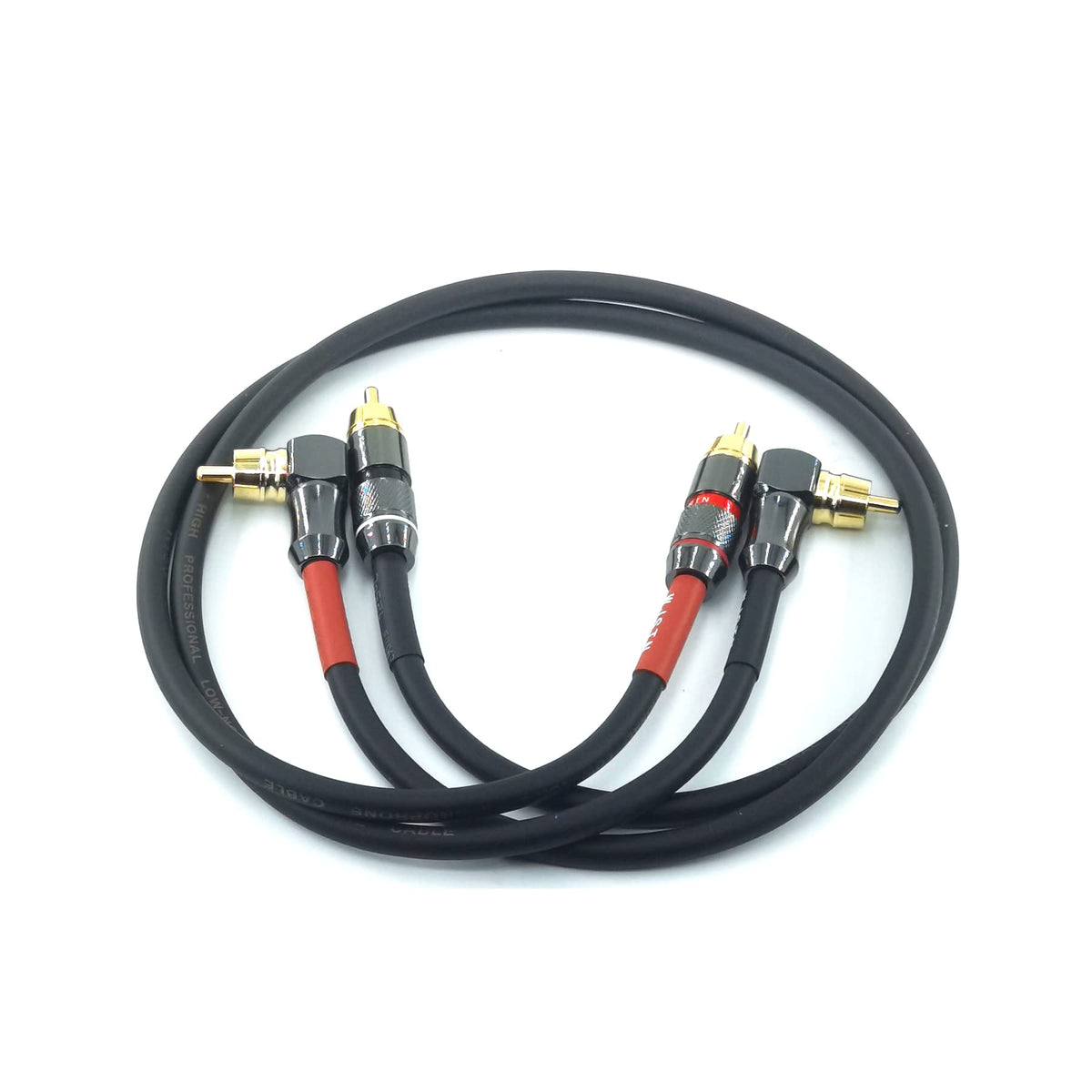 Cable de Subwoofer WJSTN-055 RCA Ángulo Recto 90 Grados para Cine en Casa y Sistemas de Alta Fidelidad