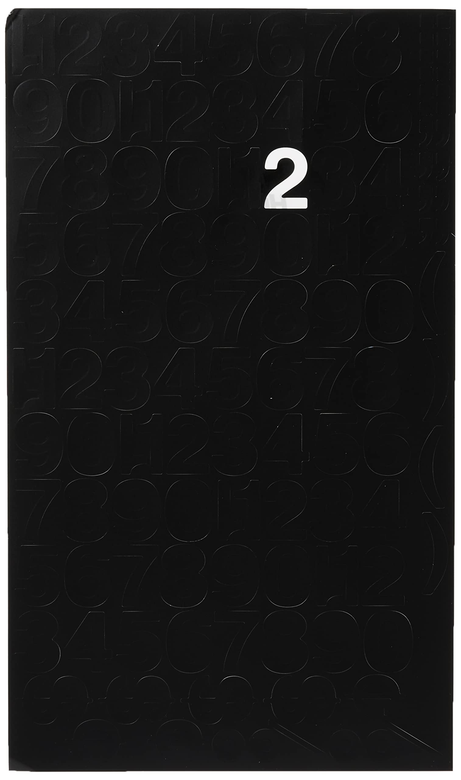 Letras y números de vinilo autoadhesivos, Números, Negro