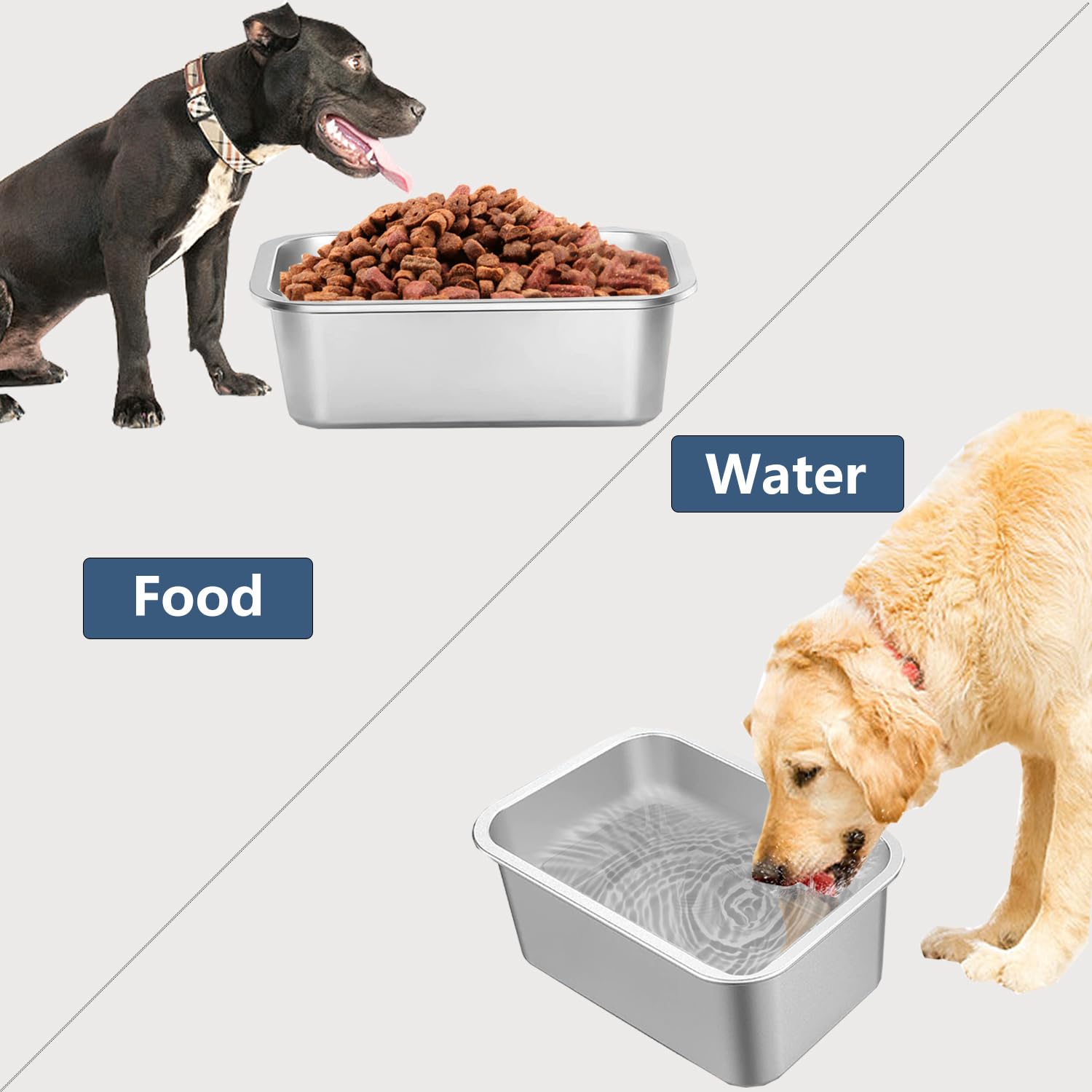 HZAKXIN - tazón de agua extragrande de 3 galones para perros grandes, tazón de agua para perros grandes, tazón de agua de acero inoxidable de alta capacidad y tazón de comida grande, raza de perros XL para interiores y exteriores (M (1.5 galones)