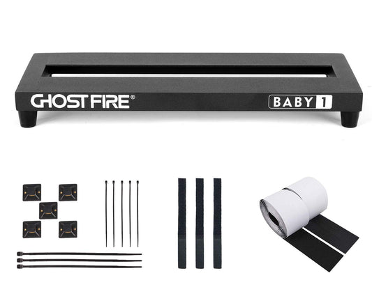Ghost Fire - Pedalera de guitarra con efecto de aleación de aluminio, serie V (V-BABY1-PB), 35 cm x 14 cm