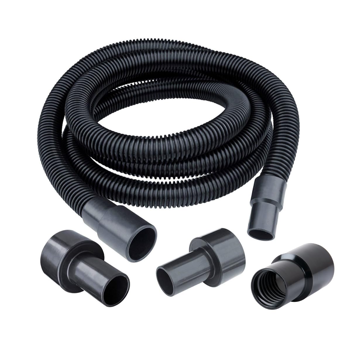 Kit de Manguera de Recogida de Polvo POWERTEC 70347 de 10 Pies con Accesorios para Herramientas de Carpintería y Aspiradoras en el Hogar