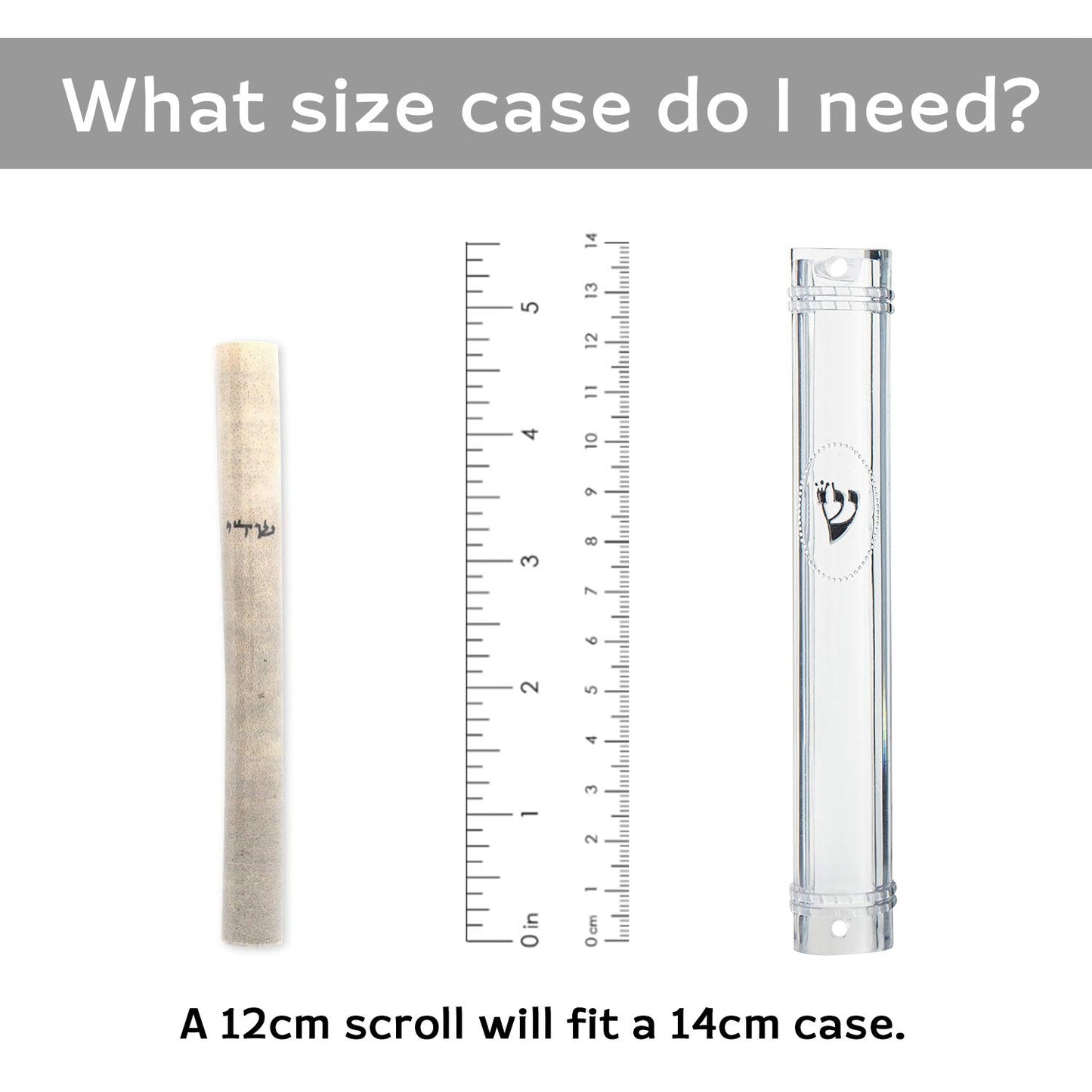 MEZUZAH - Soporte para funda (shidell), plástico semirredondo plateado, impermeable, 5 unidades (transparente, 12)